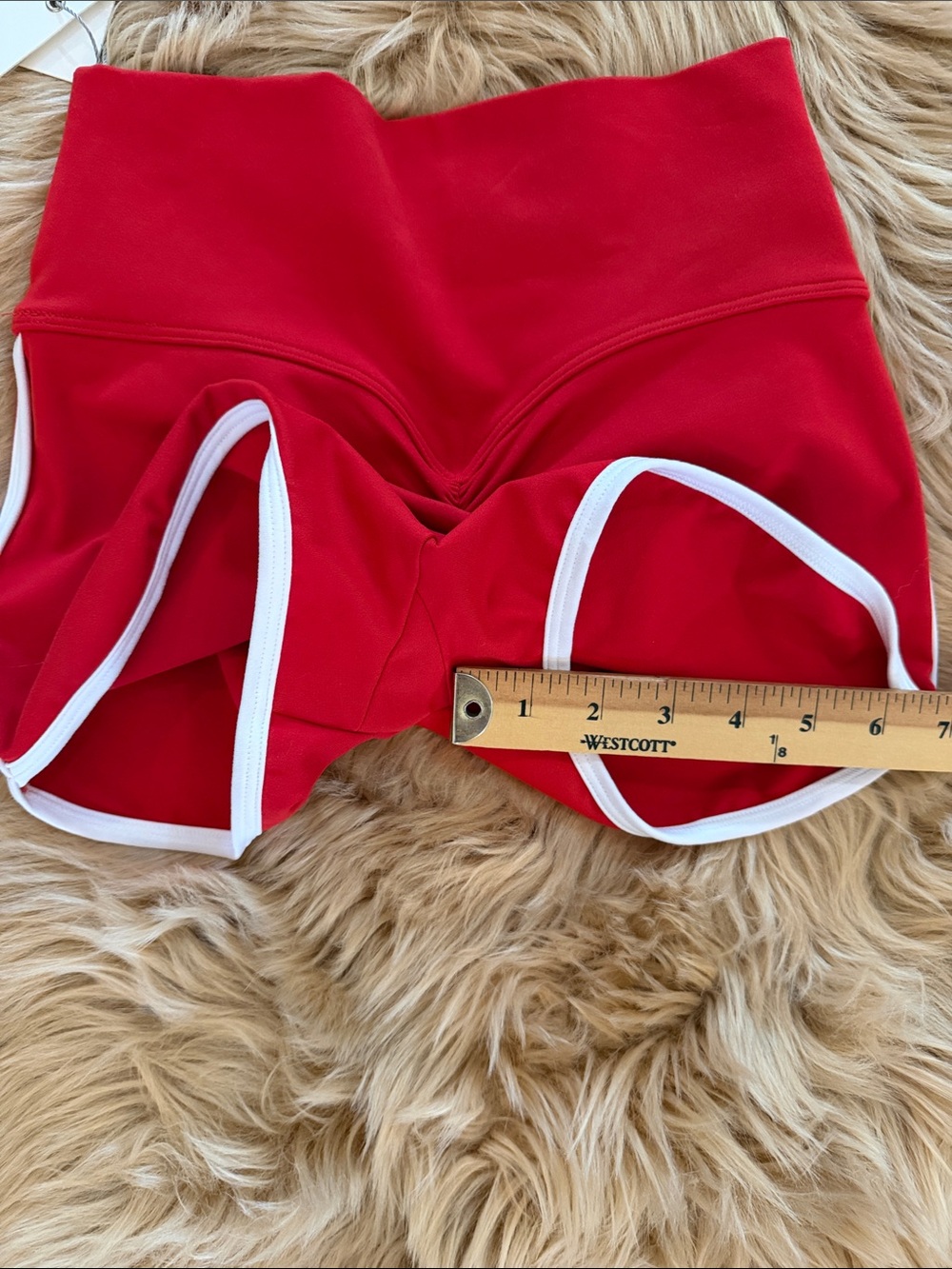 Bombshell Sportswear Red Power Line Shorts NWT Sz Small - Picture 5 of 8